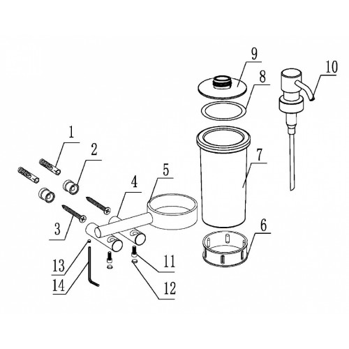 Диспенсер с держателем ABBER Osten 316 AA1859BST сталь брашированная
