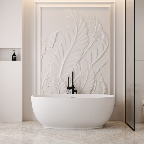 Ванна из искусственного камня ABBER Stein AS9641-1.4 белая матовая