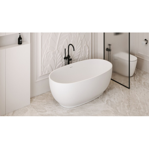 Ванна из искусственного камня ABBER Stein AS9641-1.4 белая матовая