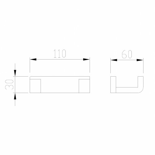 Крючок двойной ABBER Westen AA1750G золото матовое