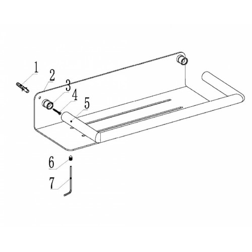 Полка ABBER Osten 316 AA1862BGG оружейная сталь брашированная