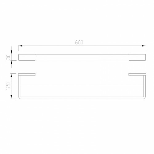 Полотенцедержатель двойной ABBER Westen AA1757B черный матовый