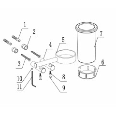 Стакан для зубных щеток с держателем ABBER Osten 316 AA1860BG золото брашированное