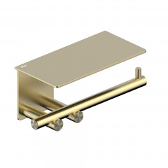 Бумагодержатель с полкой ABBER Osten 316 AA1830BG золото брашированное