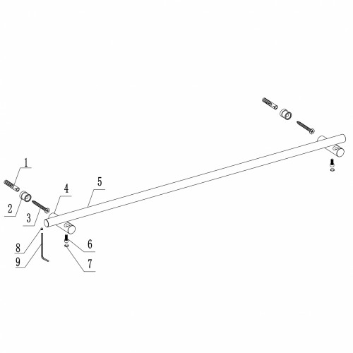 Полотенцедержатель ABBER Osten 316 AA1857BST сталь брашированная