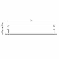 Полотенцедержатель ABBER Osten 316 AA1857BST сталь брашированная