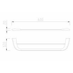 Полотенцедержатель двойной ABBER Nord AA1553 хром