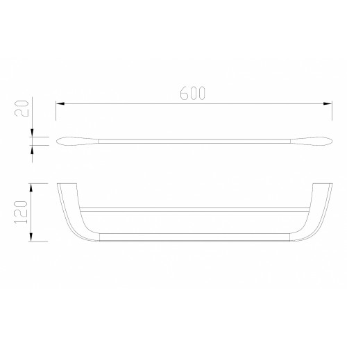 Полотенцедержатель двойной ABBER Nord AA1553 хром