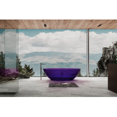 Прозрачная ванна ABBER Kristall AT9702Amethyst фиолетовая