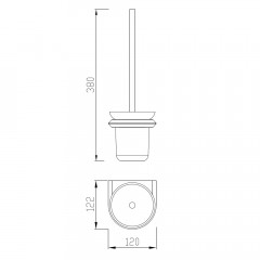 Щетка для туалета ABBER Nord AA1532B черный матовый