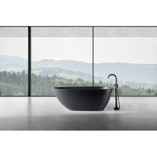 Ванна из искусственного камня ABBER Dortmund AM9911B черная матовая