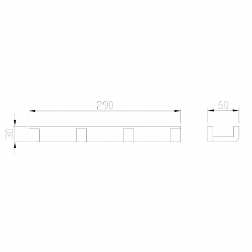 Вешалка на 4 крючка ABBER Westen AA1751 хром