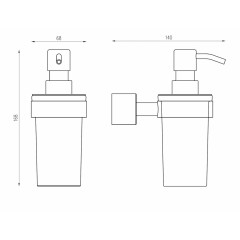Диспенсер с держателем ABBER Osten 316 AA185A9BGG оружейная сталь брашированная