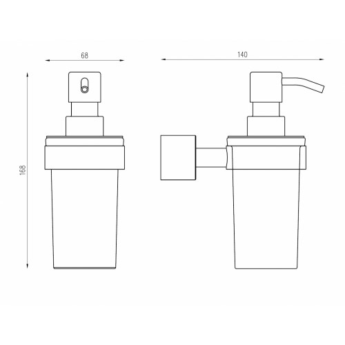 Диспенсер с держателем ABBER Osten 316 AA185A9BGG оружейная сталь брашированная