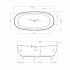 Ванна из искусственного камня ABBER Stein AS9615-1.8 белая матовая