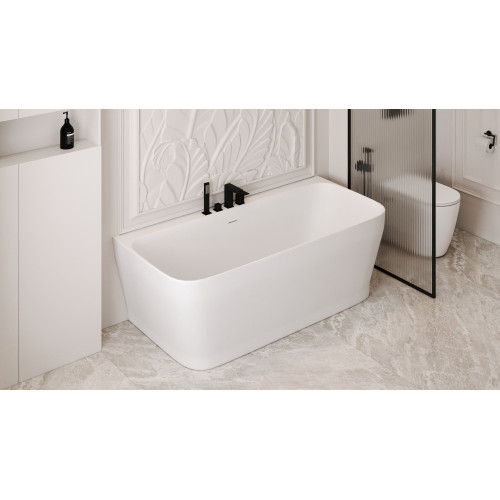 Ванна из искусственного камня ABBER Stein AS9616 белая матовая