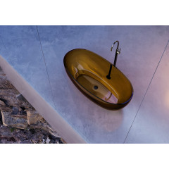 Прозрачная ванна ABBER Kristall AT9703Vesuvian оливковая