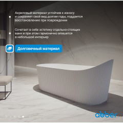 Акриловая ванна ABBER AB9445MW белая матовая