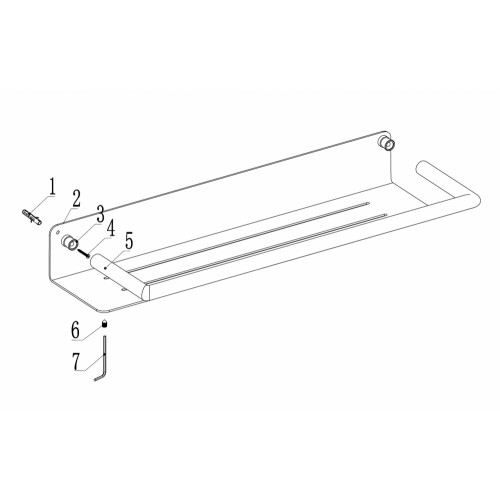 Полка большая ABBER Osten 316 AA1863BG золото брашированное