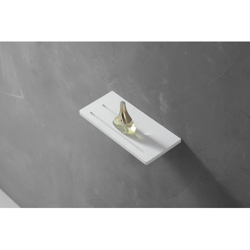 Полочка для ванной комнаты ABBER Stein AS1653 белая матовая