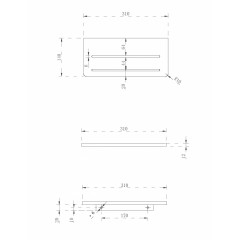 Полочка для ванной комнаты ABBER Stein AS1653 белая матовая