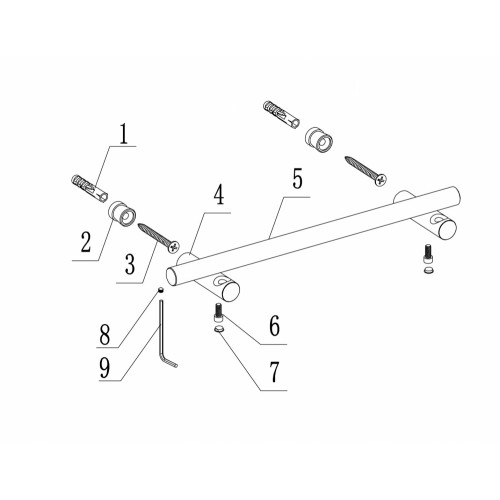 Полотенцедержатель ABBER Osten 316 AA1853BST сталь брашированная