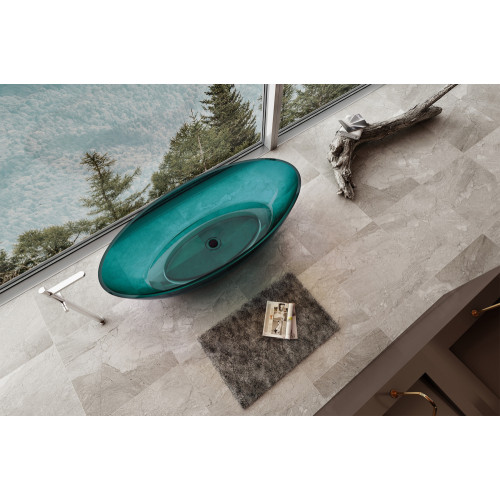 Прозрачная ванна ABBER Kristall AT9702Aquamarin бирюзовая