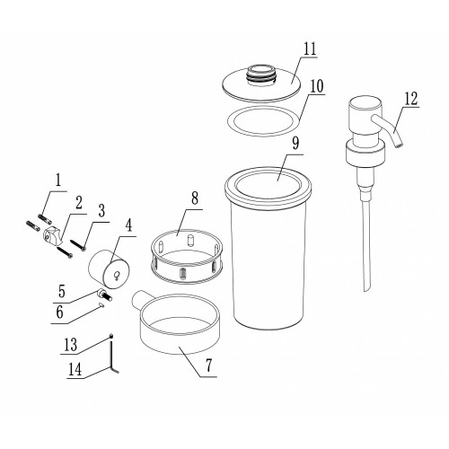 Диспенсер с держателем ABBER Osten 316 AA185A9BST сталь брашированная