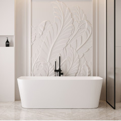 Ванна из искусственного камня ABBER Stein AS9617 белая матовая