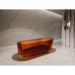 Прозрачная ванна ABBER Kristall AT9706Opal коричневая