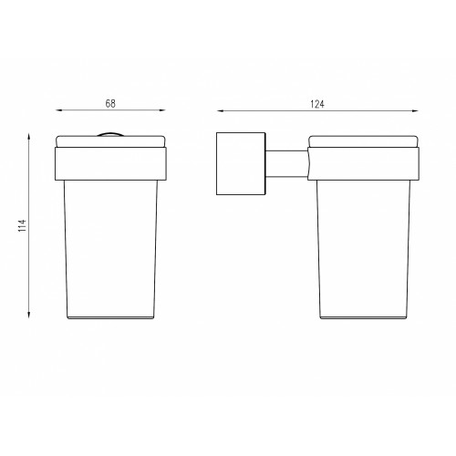 Стакан для зубных щеток с держателем ABBER Osten 316 AA1861BG золото брашированное