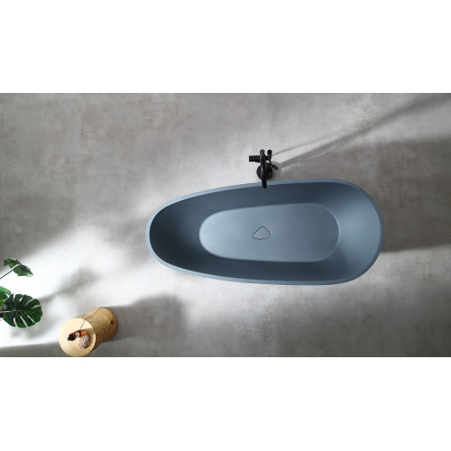 Ванна из искусственного камня ABBER Dortmund AM9911G серая матовая