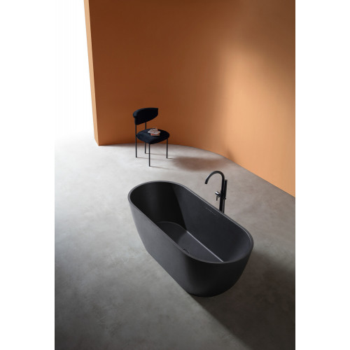Ванна из искусственного камня ABBER Frankfurt AM9941B черная матовая