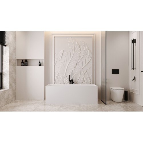 Ванна из искусственного камня ABBER Stein AS9640-1.7 белая матовая