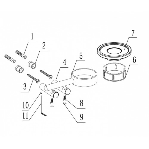 Мыльница с держателем ABBER Osten 316 AA1858BGG оружейная сталь брашированная