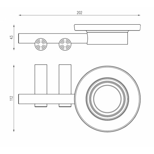 Мыльница с держателем ABBER Osten 316 AA1858BGG оружейная сталь брашированная