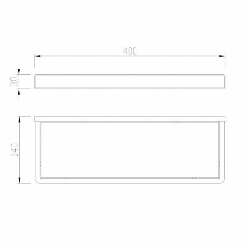 Полка стеклянная ABBER Westen AA1759B черная матовая