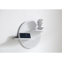 Полочка для ванной комнаты ABBER Stein AS1656 белая матовая