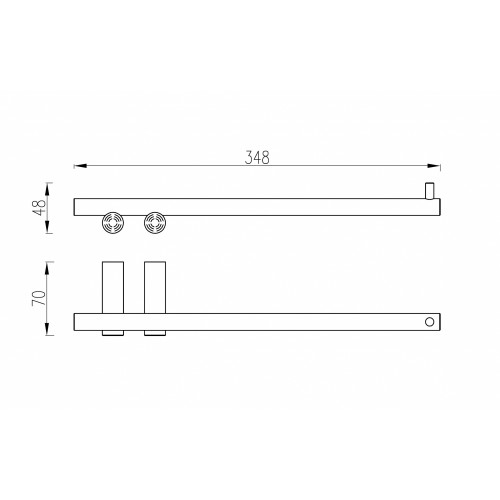 Полотенцедержатель ABBER Osten 316 AA1854BGG оружейная сталь брашированная