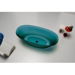 Прозрачная ванна ABBER Kristall AT9707Aquamarin бирюзовая