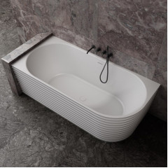 Ванна из искусственного камня ABBER Stein AS9651 L белая матовая