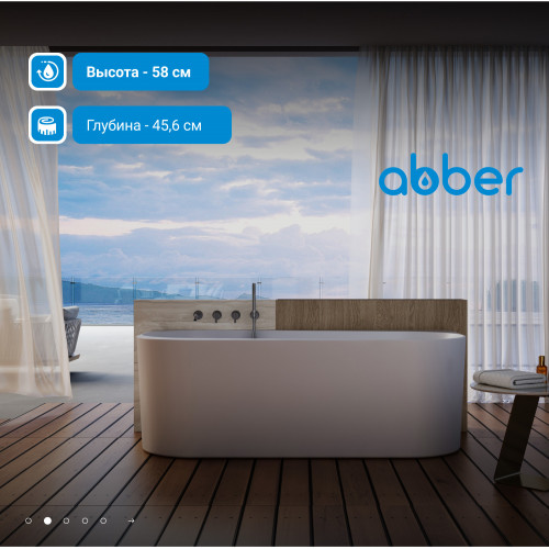 Акриловая ванна ABBER AB9494-1.7 белая