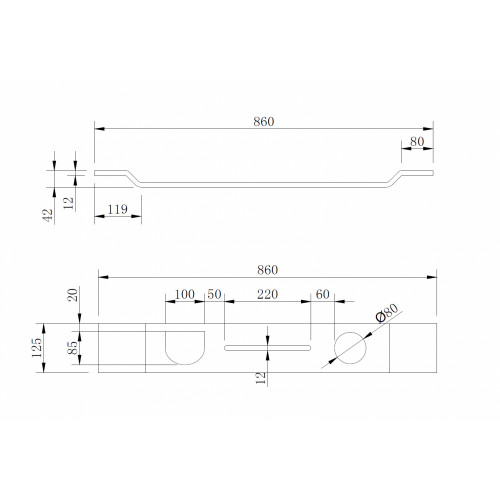Полка для ванны ABBER Stein AS1601 белая матовая