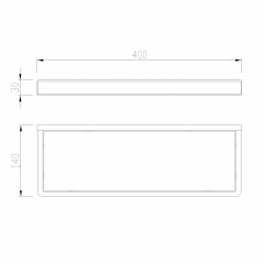 Полка стеклянная ABBER Westen AA1759G золото матовое