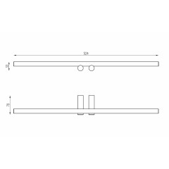 Полотенцедержатель двойной ABBER Osten 316 AA1855BST сталь брашированная