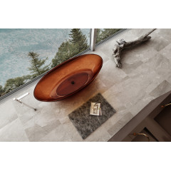 Прозрачная ванна ABBER Kristall AT9702Opal коричневая