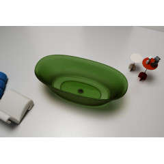 Прозрачная ванна ABBER Kristall AT9707Emerald зеленая