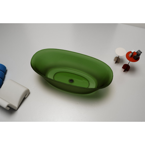 Прозрачная ванна ABBER Kristall AT9707Emerald зеленая