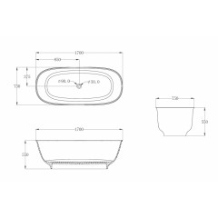 Прозрачная ванна ABBER Kristall AT9707Emerald зеленая