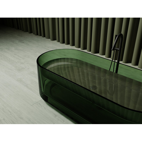 Прозрачная ванна ABBER Kristall AT9708Emerald зеленая